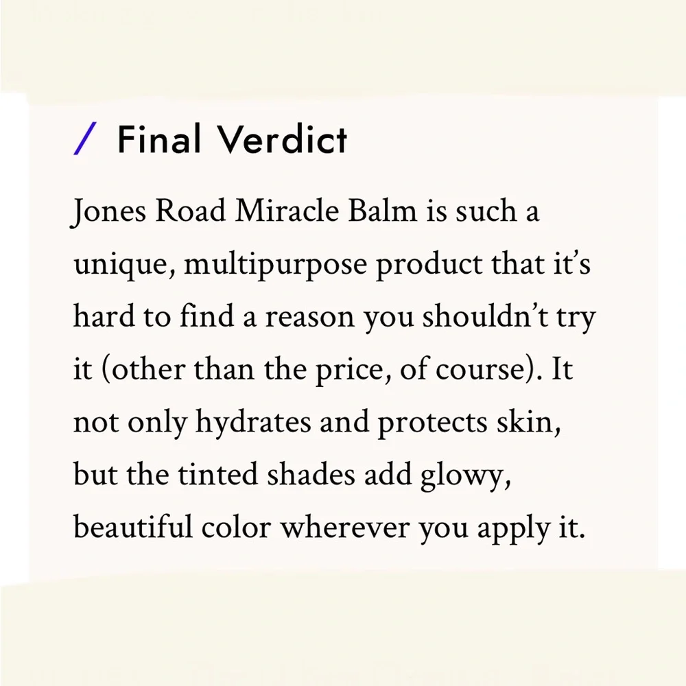 3x 1g JONES ROAD Miracle Balms | 3- 1g SAMPLES - Picture 8 of 9